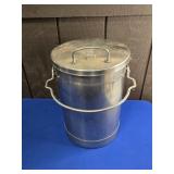 STAINLESS STEEL BUCKET APPROX 14' WITH LID