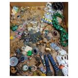 ASSORTED COSTUME JEWLERY: DOG EARRING HOLDER,