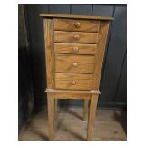 WOODEN JEWELRY BOX WITH (2) BANGLE BRACELETS