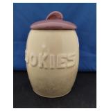BRUSH USA 930 MARKED COOKIE JAR BROWN & YELLOW