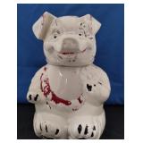 CERAMIC ROYAL WAR PIG COOKIE JAR APPROX 10.5'