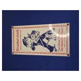 PORCELAIN CRACKER JACK RIVETED SIGN APPROX 6' X 12