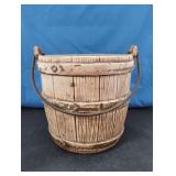 CERAMIC GLAZED BUCKET WITH HANDLE *NO LID*