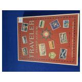 TRAVELER STAMP ALBUM WITH SOME STAMPS INCLUDED