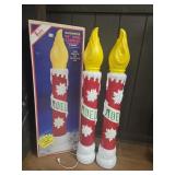 (PAIR) EMPIRE ILLUMINATED 40' CANDLE BLOW MOLDS W/