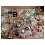 ASSORTED COSTUME JEWELRY: WHEEL OF FORTUNE WATCH,