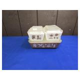 (8) PC PYREX REFRIGERATOR BOX SET WITH LIDS