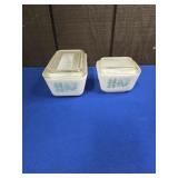 (4) PC AMISH BUTTERPRINT PYREX REFIGERATOR BOXES
