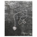 STERLING SILVER NECKLACE WITH HEART CHARM