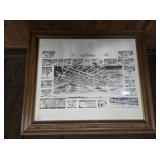 FRAMED PRINT OF BERLIN, PA IN 1905 APPROX 17' X 23