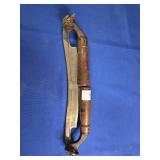 ANTIQUE WOODEN DRAW BLADE MARKED 'PATENTED JULY
