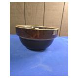 VINTAGE BROWN STONE WARE MIXING BOWL