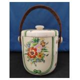 HAND PAINTED JAPAN ICE BUCKET FLORAL DESIGN