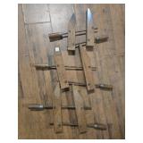(3) WOODEN C CLAMPS APPROX 14' TEETH