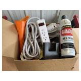 SURGE PROTECTORS, NEW EXTENSION CORDS, FUNNEL,