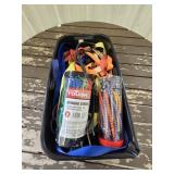 DRAIN PAN W/ RATCHET STRAPS & BUNGEE CORDS