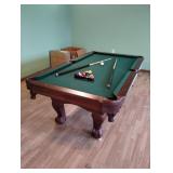 7 'SPORTCRAFT POOL TABLE WITH (2) CUE STICKS,