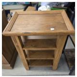 WOODEN ACCENT STAND W/ (3) SHELVES
