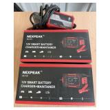 (2) NEXPEAK 12V SMART BATTERY CHARGERS & FOVAL
