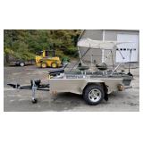 2008 PELICAN BOAT BASS RAIDER & 1992 BOAT TRAILER
