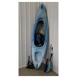 VAPOR OLD TOWN 10 KAYAK WITH OARS, VEST, AND CAR
