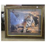 FRAMED LINDA WACASTER TIGER PRINT