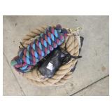 (NEW) 10' COTTON LEAD ROPE & LO GEST HEAVY ROPE