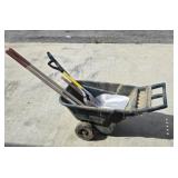 RUBBERMAID WHELL BARROW W/ HAND TOOLS