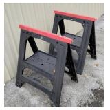 (PAIR) PLASTIC SAW HORSES