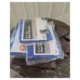(3) (NEW) 6' X 8' TARPS, CABLE TIES, GRILLMAN