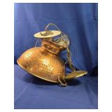 BRONZE COLORED COLANDER HANGING LIGHT