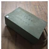 WOODEN U.S. HOSP DEPARTMENT STORAGE BOX