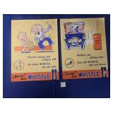 (2) 1941 WHISTLE PAPER ADVERTISING POSTERS
