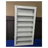 WHITE PAINTED WOODEN CUPBOARD WITH SHELVING