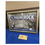 ROLLING ROCK PITTSBURGH STEELERS MIRRORED SIGN