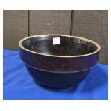 VINTAGE BROWN STONE WARE MIXING BOWL