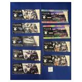 (9) 2001 PITTSBURGH STEELERS TICKET STUBS-ASSORTED