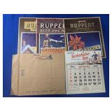 (4) RUPPERT BEER AND ALE CALENDERS: 1944, 1947,