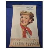 1956 JELL-CRAFT BLUE BONNET POTATO CHIP CALENDAR