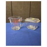 PYREX 1 CUP GLASS MEASURING CUP & REFRIGERATOR