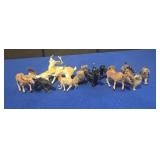 PLASTIC ANIMAL FIGURINES: SOME MARKED HONG KONG