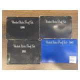 1980-1983 UNITED STATES PROOF SETS (4 TOTAL)