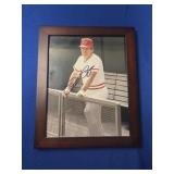 FRAMED & SIGNED PETE ROSE PICTURE  9.5" X 11.5"