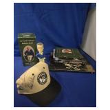 SIGNED ARNOLD PALMER HAT, BOBBLE HEAD & (3) BOOKS