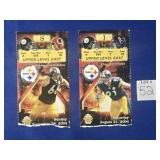 (2) 2004 PITTSBURGH STEELERS TICKET STUBS