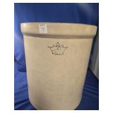 6 GALLON COBALT BLUE CROWN CROCK APPROX 15.5" X 13