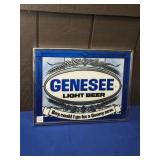 (BLUE) GENESEE LIGHT BEER MIRRORED PICTURE