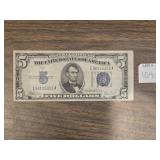 SERIES 1934-C SILVER CERTIFICATE FIVE DOLLAR NOTE