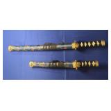 (2) PAKISTAN DECORATIVE SWORDS: 28" & 19"
