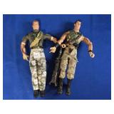 (2) 2002 LANARD TOYS ARMY ACTION FIGURINES